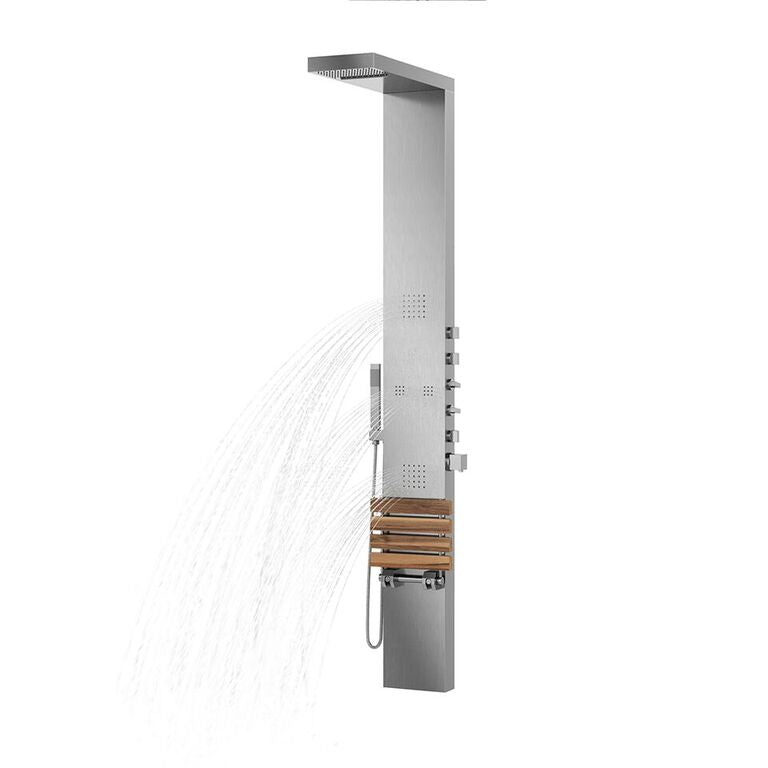 Pulse 1035 Oahu ShowerSpa Shower Panel Silver Stainless Steel