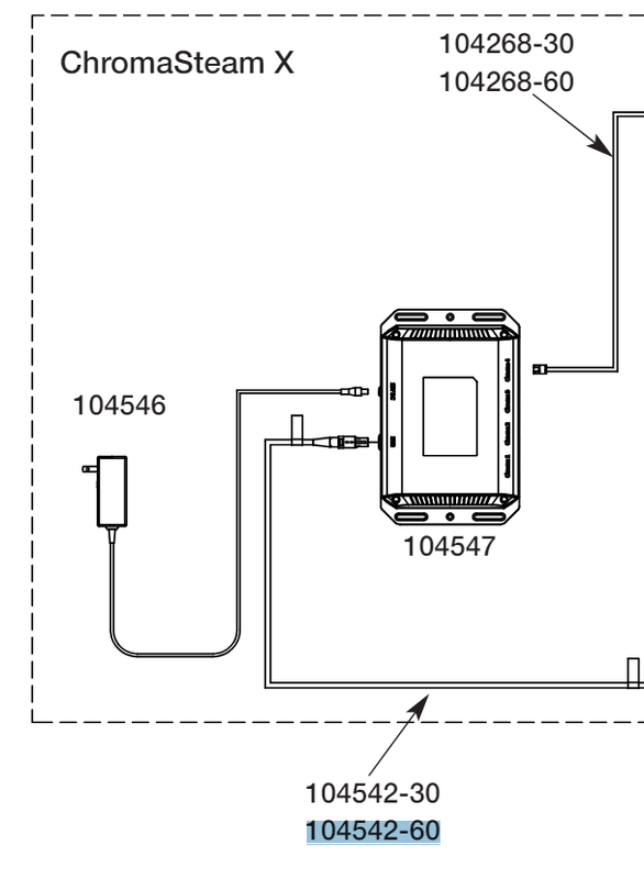 Mr. Steam 104542-60 Chromax 60ft cable