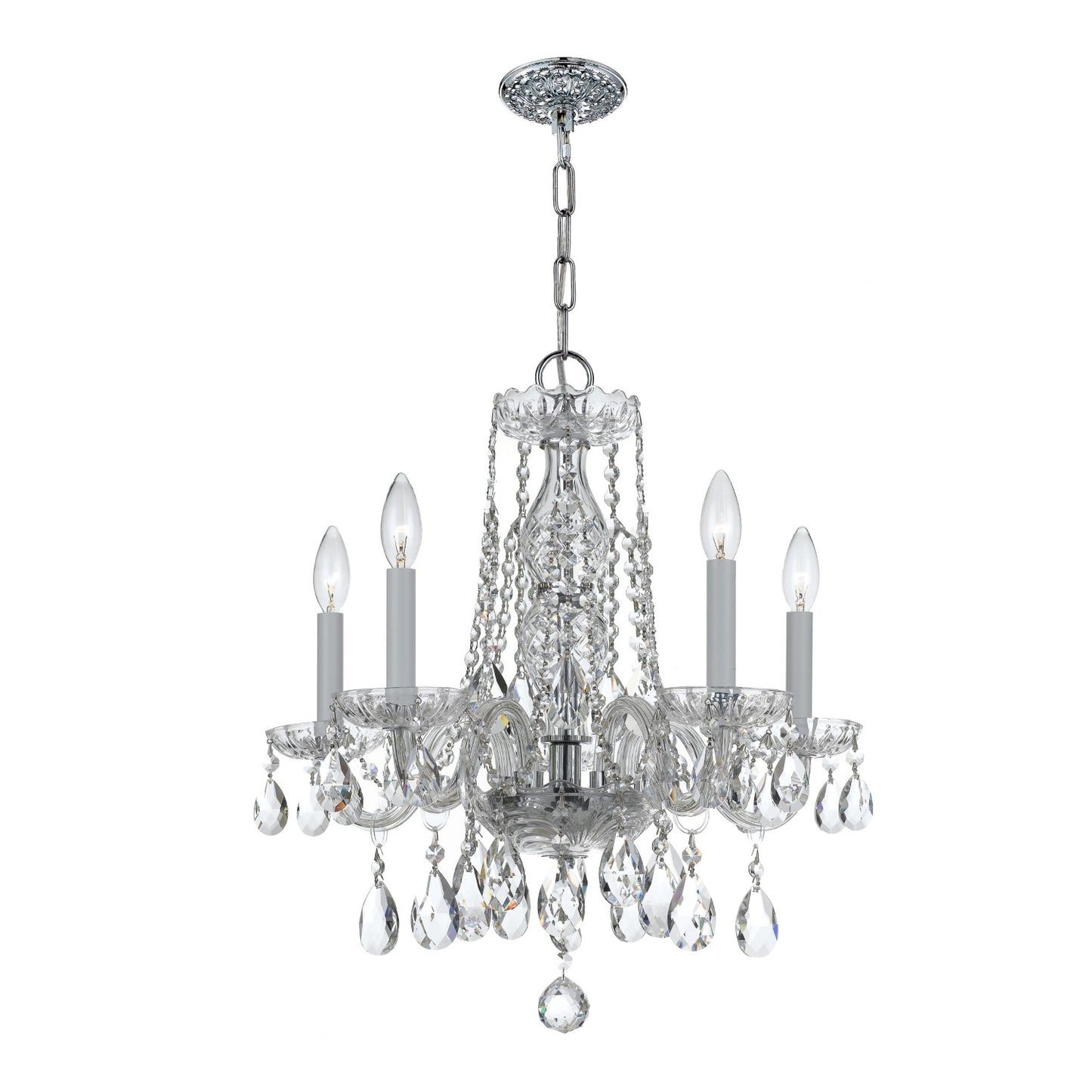 Crystorama 1061-CL-MWP Traditional Crystal 5 Light Hand Cut Crystal Mini Chandelier - Parent