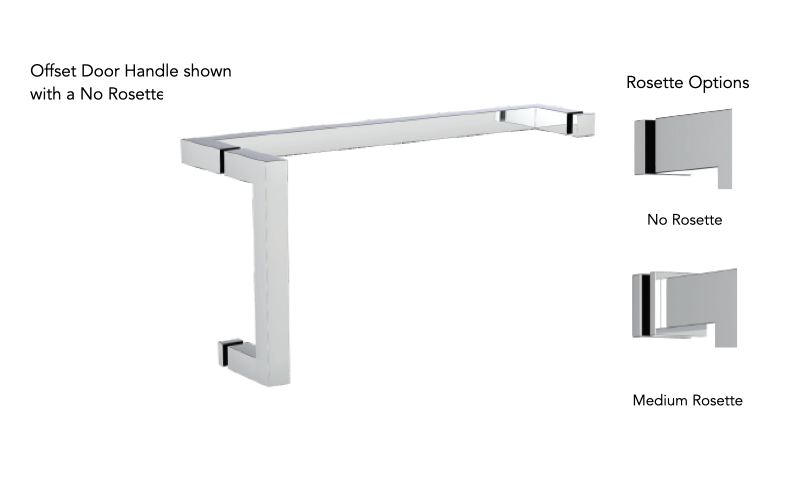 Neelnox UNI-OSDA12X24-NR Universal A 12X24 Shower Door Handle No Rosette - Parent