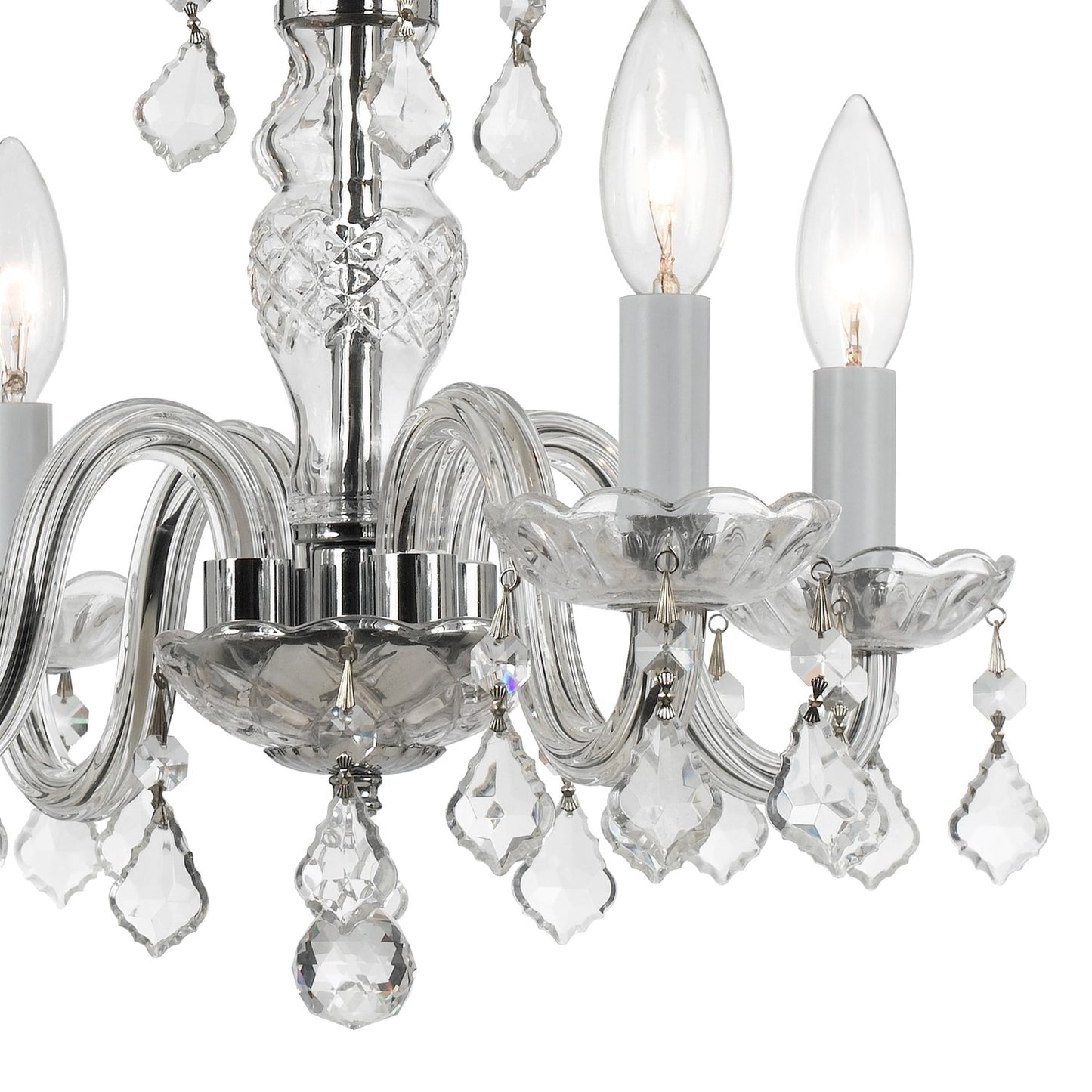Crystorama 1064-CL-MWP Traditional Crystal 4 Light Hand Cut Crystal Mini Chandelier - Parent