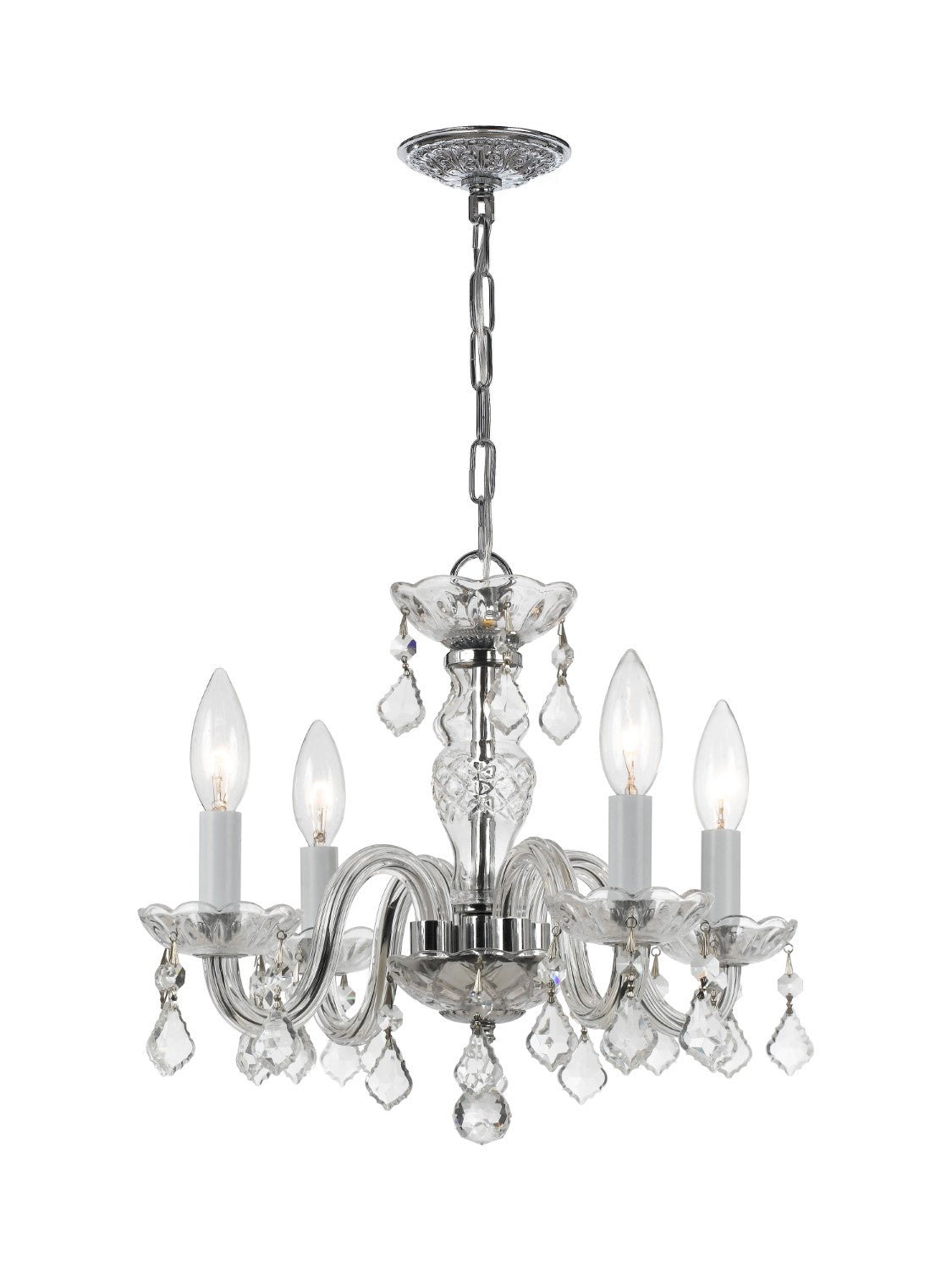 Crystorama 1064-CL-SAQ Traditional Crystal 4 Light Spectra Crystal Mini Chandelier - Parent