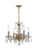 Crystorama 1064-CL-MWP Traditional Crystal 4 Light Hand Cut Crystal Mini Chandelier