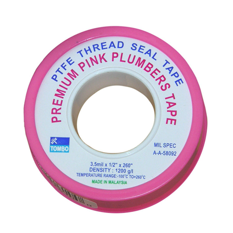 DMH D11-1030 1/2-Inch by 260-Inch High Density PTFE Thread Seal Tape, Pink
