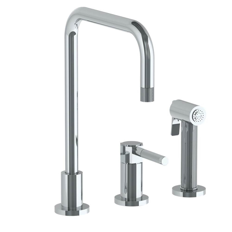Watermark 111-7.1.3A-SP4V Deck Mounted 3 Hole Square Top Kitchen Set - Includes Side Spray - Parent