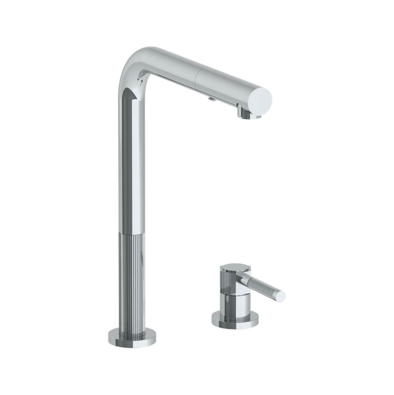 Watermark 111-7.1.3P1-SP4V Deck Mounted 2 Hole Square Top Kitchen Faucet With Pull Out Spray - Parent
