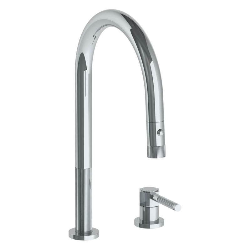 Watermark 111-7.1.3PG2-SP4V Deck Mounted 2 Hole Gooseneck Kitchen Faucet With Pull Down Spray - Parent