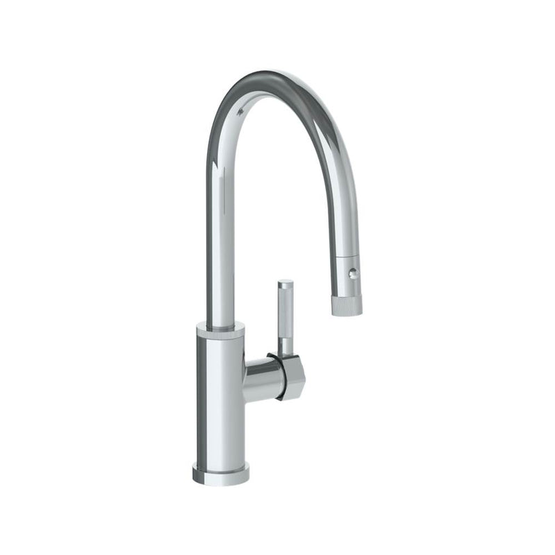 Watermark 111-7.3PG4-SP4 Deck Mounted 1 Hole Gooseneck Kitchen Faucet With Pull Down Spray - Low Spout - Parent