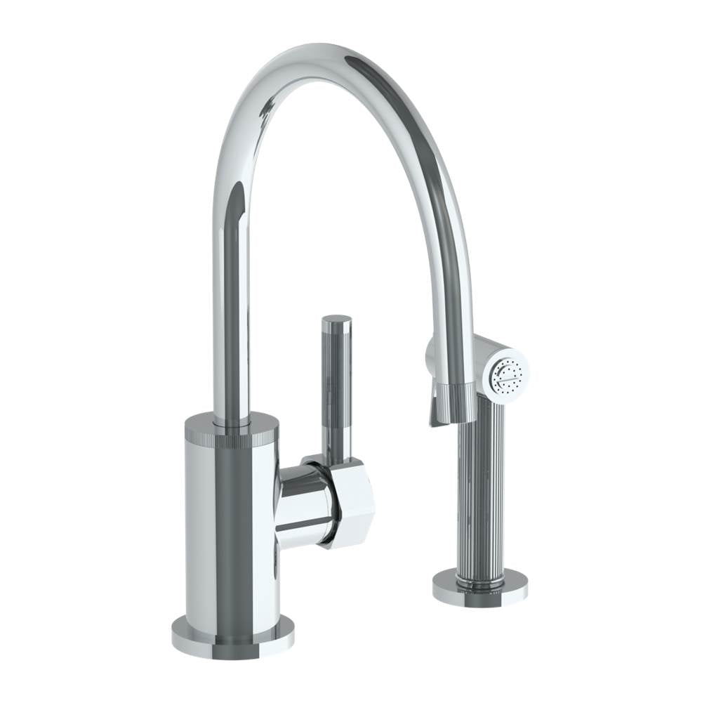 Watermark 111-7.4G-SP4 Deck Mounted 2 Hole Gooseneck Kitchen Set - Includes Side Spray - Parent
