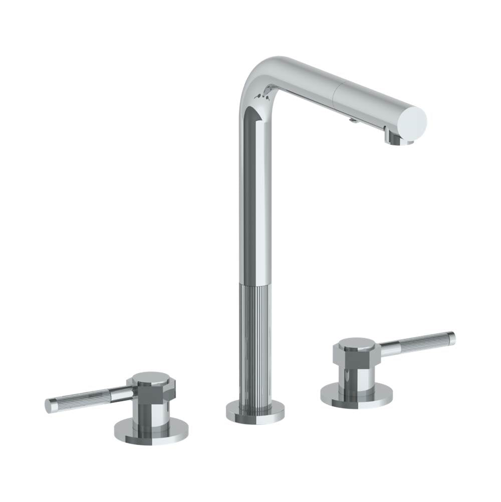 Watermark 111-7P1-SP4 Deck Mounted 3 Hole Square Top Kitchen Faucet With Pull Out Spray - Parent