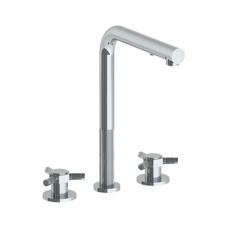 Watermark 111-7P1-SP5 Deck Mounted 3 Hole Square Top Kitchen Faucet With Pull Out Spray - Parent