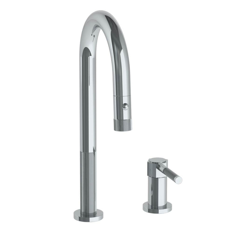 Watermark 111-9.1.3PG2-SP4V Deck Mounted 2 Hole Gooseneck Prep Faucet With Pull Down Spray - Parent