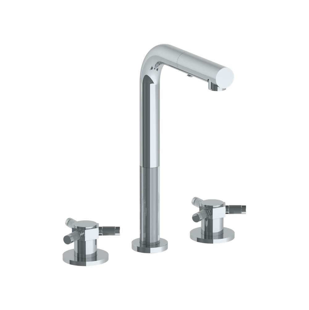 Watermark 111-9P3-SP5 Deck Mounted 3 Hole Square Top Prep Faucet With Pull Out Spray - Parent