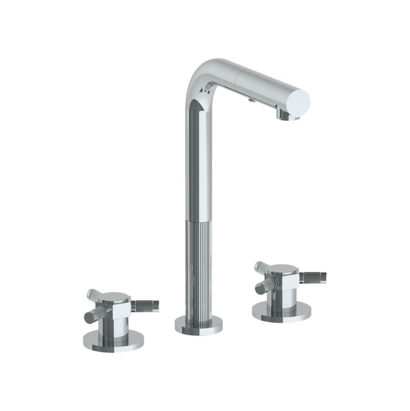Watermark 111-9P3-SP5 Deck Mounted 3 Hole Square Top Prep Faucet With Pull Out Spray - Parent