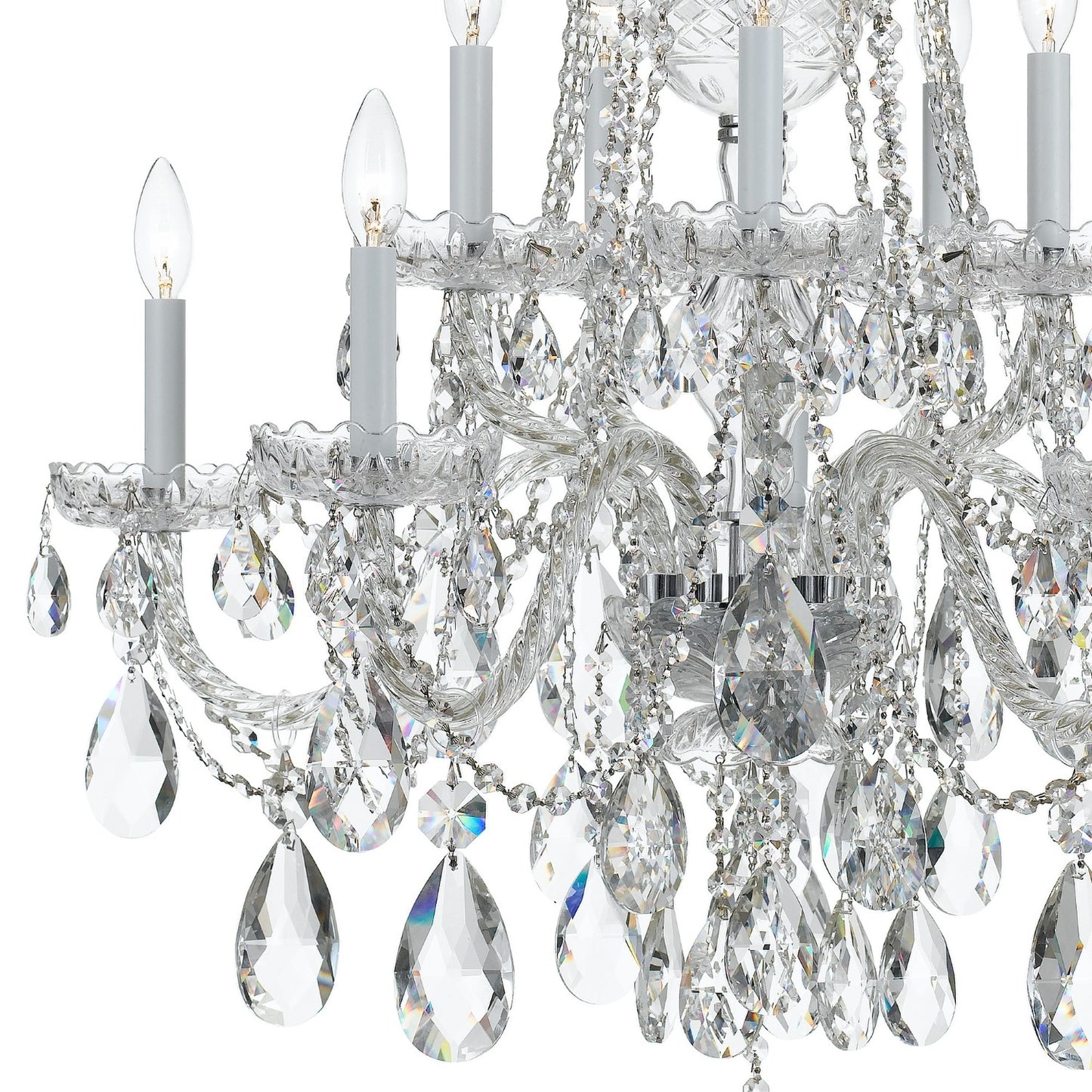Crystorama 1110-CL-S Traditional Crystal 10 Light Swarovski Strass Crystal Chandelier - Parent