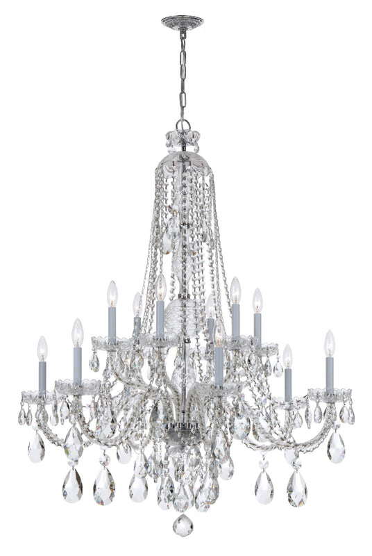 Crystorama 1114-CL-MWP Traditional Crystal 12 Light Hand Cut Crystal Chandelier - Parent