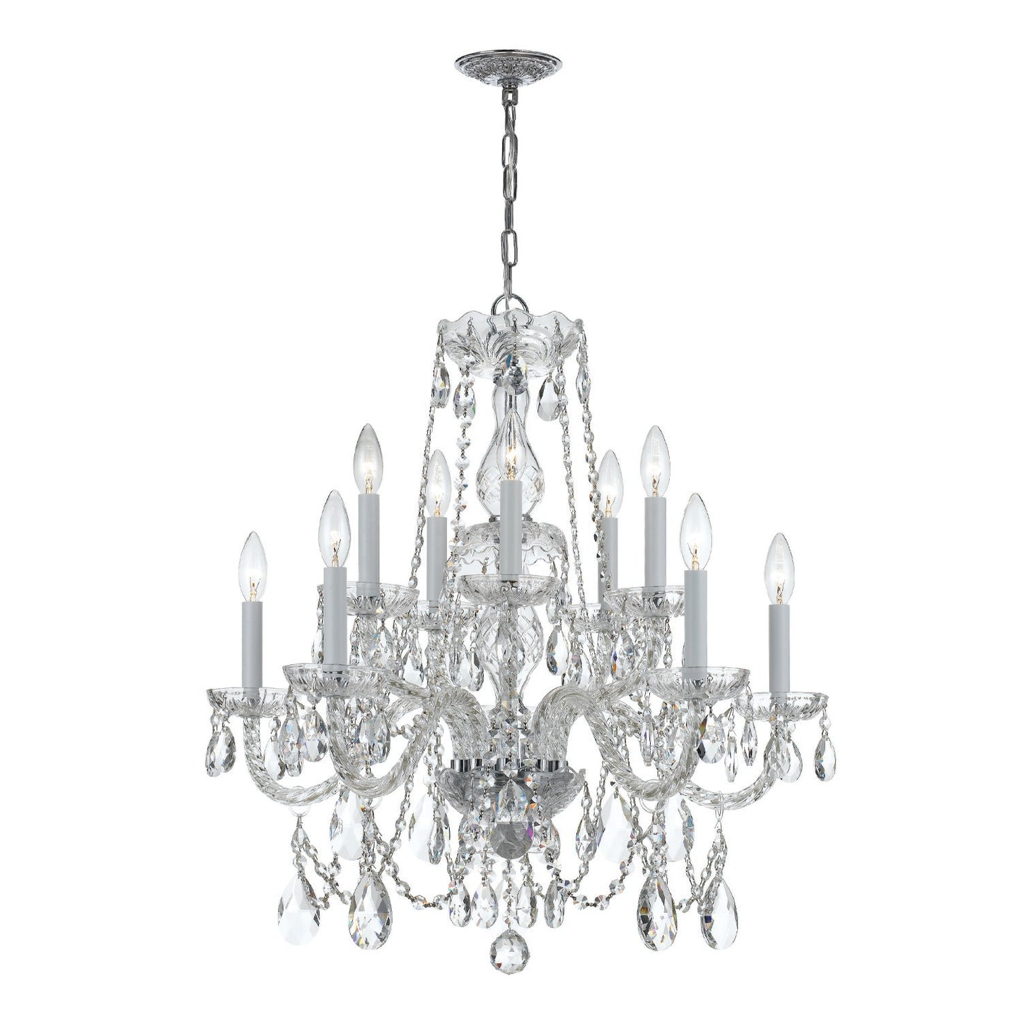 Crystorama 1130-CL-S Traditional Crystal 10 Light Swarovski Strass Crystal Chandelier - Parent
