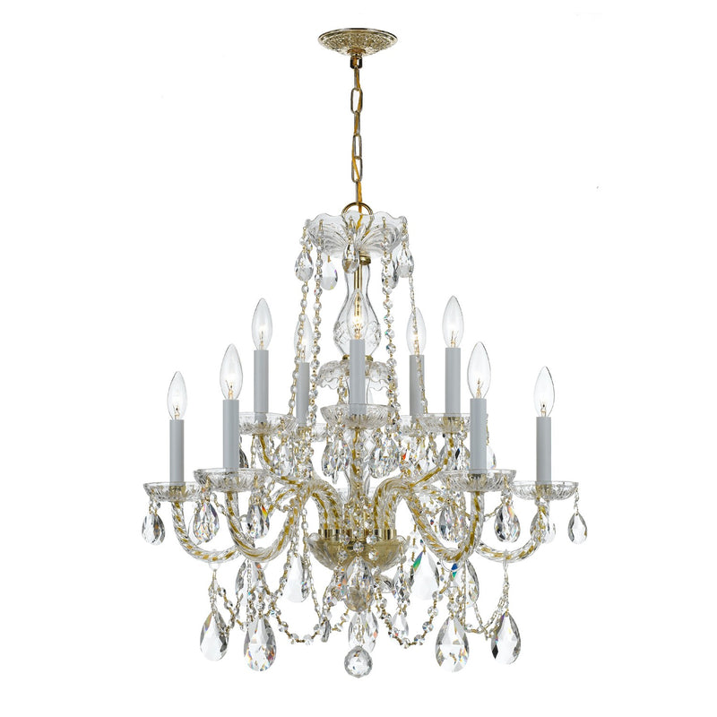 Crystorama 1130-CL-MWP Traditional Crystal 10 Light Hand Cut Crystal Chandelier
