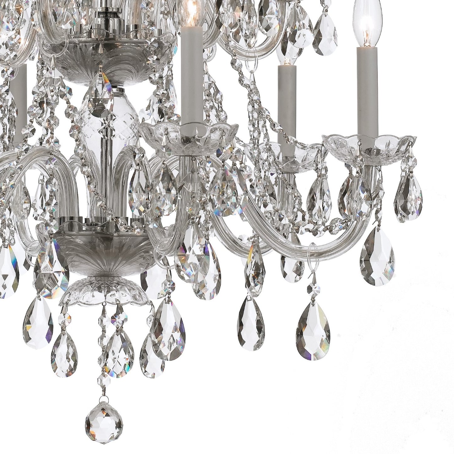 Crystorama 1137-CL-MWP Traditional Crystal 12 Light Hand Cut Crystal Chandelier - Parent