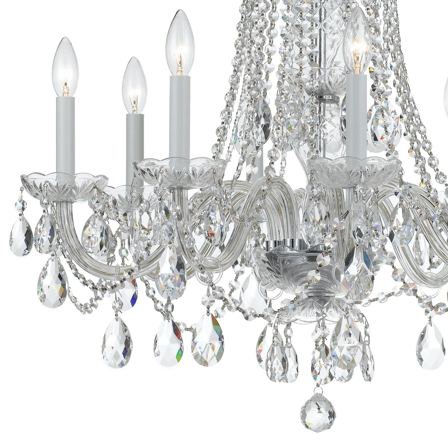 Crystorama 1138-CL-S Traditional Crystal 8 Light Swarovski Strass Crystal Chandelier - Parent