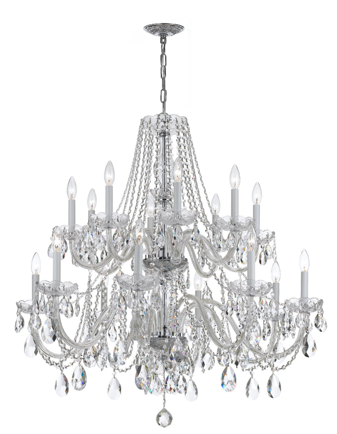 Crystorama 1139-CL-MWP Traditional Crystal 16 Light Hand Cut Crystal Chandelier - Parent