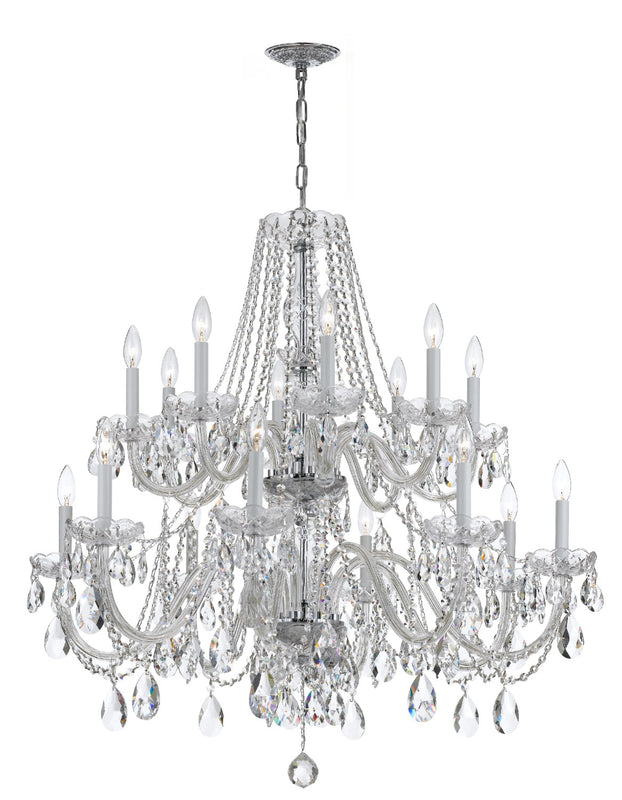 Crystorama 1139-CL-S Traditional Crystal 16 Light Swarovski Strass Crystal Chandelier - Parent