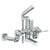 Watermark 115-5.2-MZ4 H-Line Exposed Wall Mount Bath Set