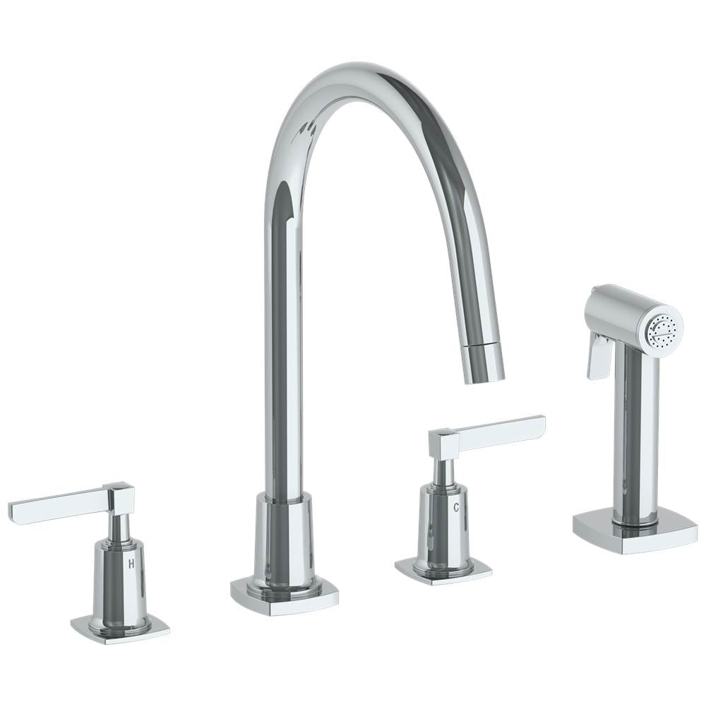Watermark 115-7.1-MZ4 Deck Mounted 4 Hole Gooseneck Kitchen Set - Includes Side Spray - Parent