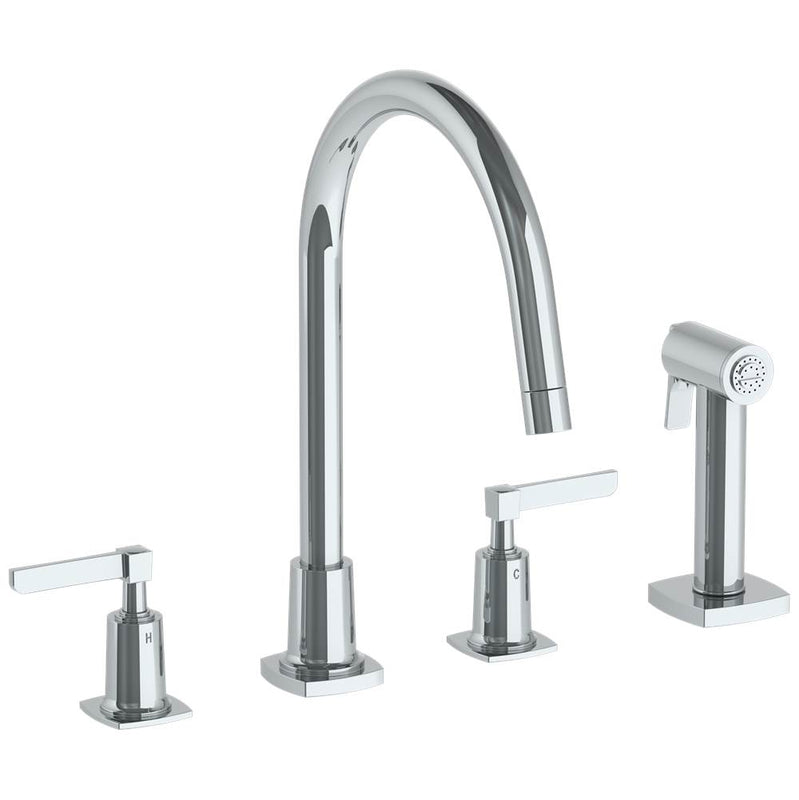 Watermark 115-7.1-MZ4 Deck Mounted 4 Hole Gooseneck Kitchen Set - Includes Side Spray - Parent