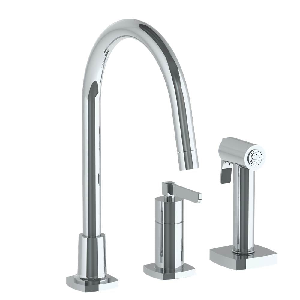 Watermark 115-7.1.3A-MZ4V Deck Mounted 3 Hole Gooseneck Kitchen Set - Includes Side Spray - Parent