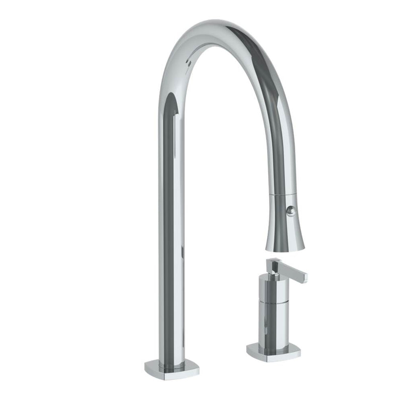 Watermark 115-7.1.3PG2-MZ4V Deck Mounted 2 Hole Gooseneck Kitchen Faucet With Pull Down Spray - Parent