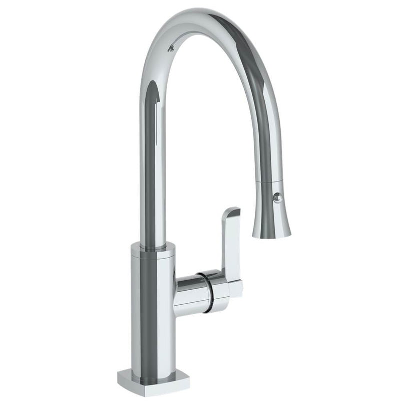 Watermark 115-7.3PG4-MZ4 Deck Mounted 1 Hole Gooseneck Kitchen Faucet With Pull Down Spray - Low Spout - Parent