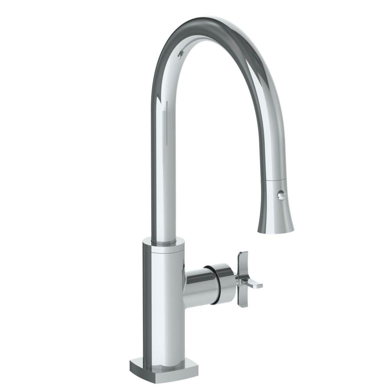 Watermark 115-7.3PG4-MZ5 Deck Mounted 1 Hole Gooseneck Kitchen Faucet With Pull Down Spray - Low Spout - Parent