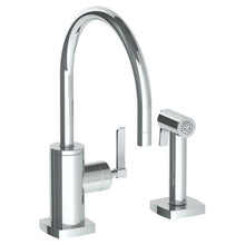 Load image into Gallery viewer, Watermark 115-7.4-MZ4 H-Line Deck Mount 2 Hole Kitchen Faucet W/ Side Spray