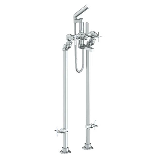 Watermark 115-8.3STP-MZ5 H-Line Floor Standing Bath Set W/ Hand Shower & Shut-Off Valves