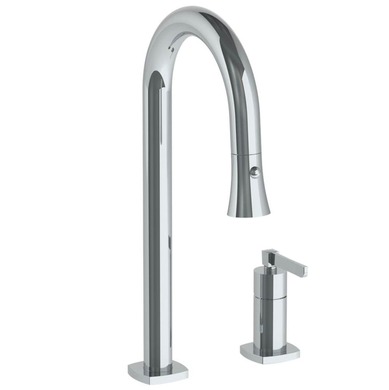 Watermark 115-9.1.3PG2-MZ4V Deck Mounted 2 Hole Gooseneck Prep Faucet With Pull Down Spray - Parent