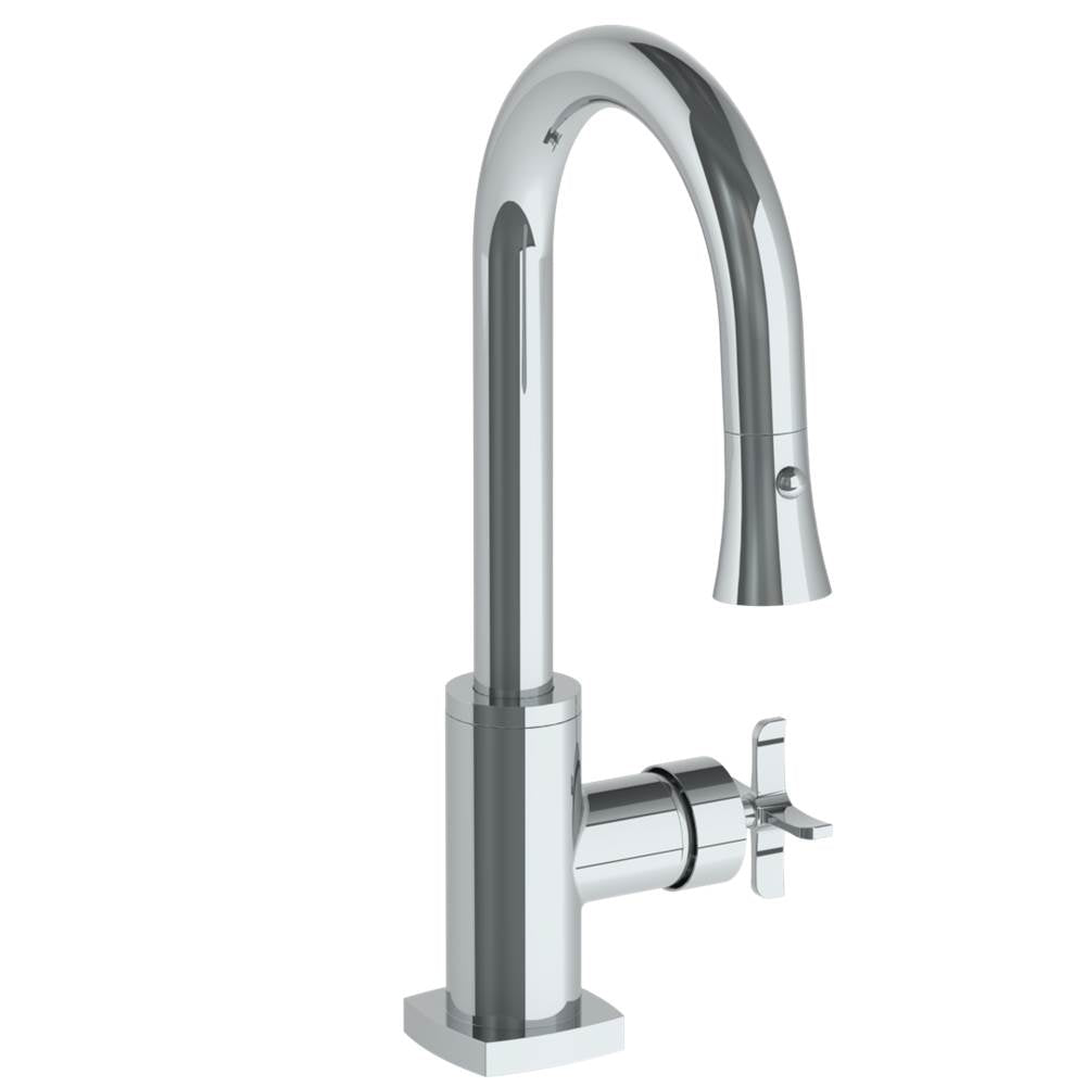 Watermark 115-9.3PG2-MZ5 Deck Mounted 1 Hole Gooseneck Prep Faucet With Pull Down Spray - Parent