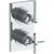 Watermark 115-T25-MZ4 H-Line Wall Mounted Mini Thermostatic Shower Trim With Built-In Control 3-1/2" X 6-1/4".