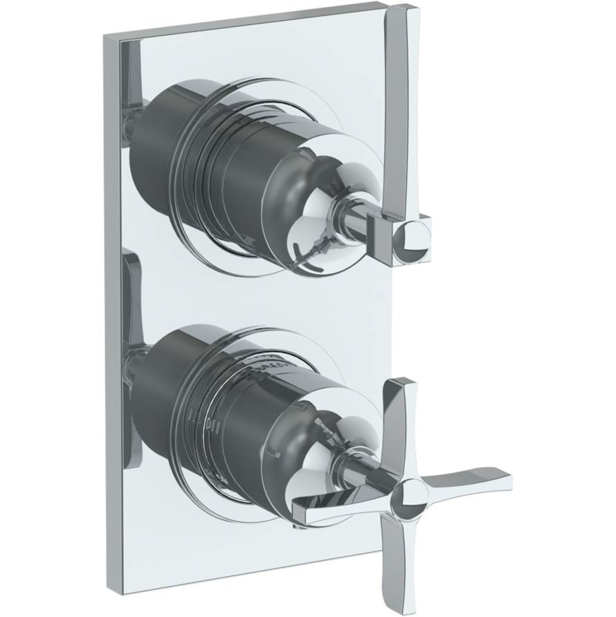 Watermark 115-T25-MZ4 H-Line Wall Mounted Mini Thermostatic Shower Trim With Built-In Control 3-1/2" X 6-1/4".