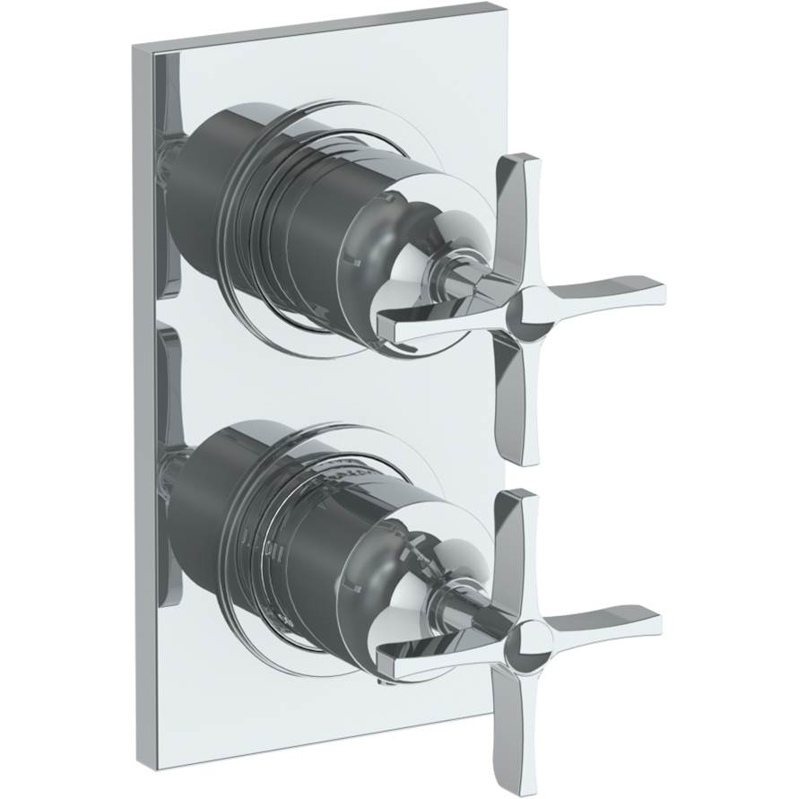 Watermark 115-T25-MZ5 H-Line Wall Mounted Mini Thermostatic Shower Trim With Built-In Control 3-1/2" X 6-1/4". - Parent