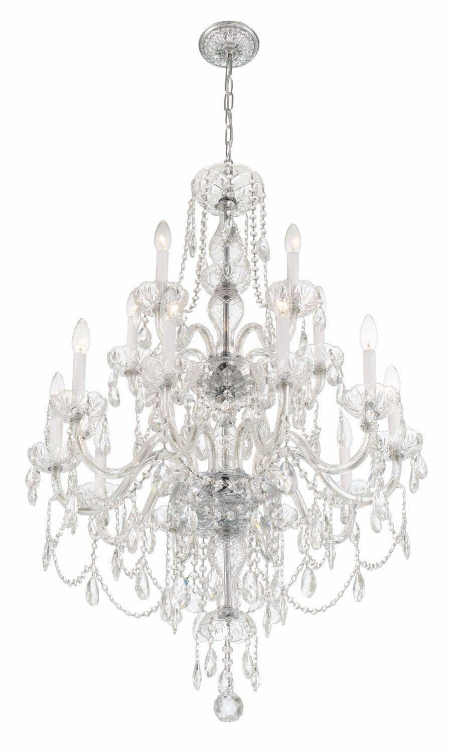 Crystorama 1155-CL-MWP Traditional Crystal 15 Light Chandelier - Parent