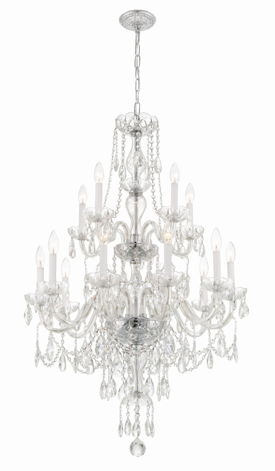 Crystorama 1155-CL-MWP Traditional Crystal 15 Light Chandelier - Parent