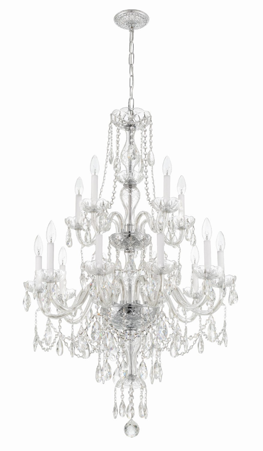 Crystorama 1155-CL-MWP Traditional Crystal 15 Light Chandelier - Parent