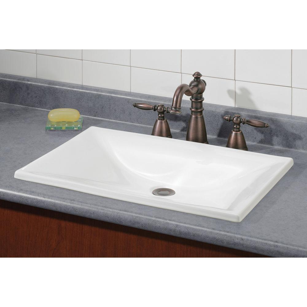 Cheviot 1180-WH Square Estoril Drop-In Sink  - White