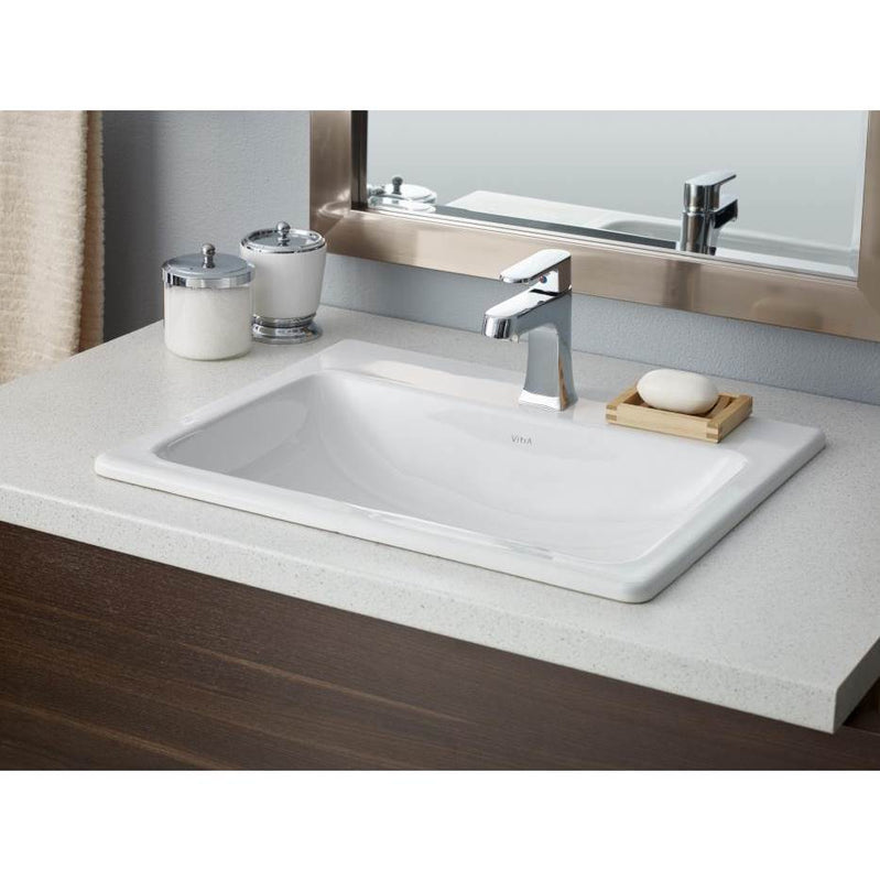Cheviot 1186-WH-1 Square Manhattan Drop-In Sink  - White
