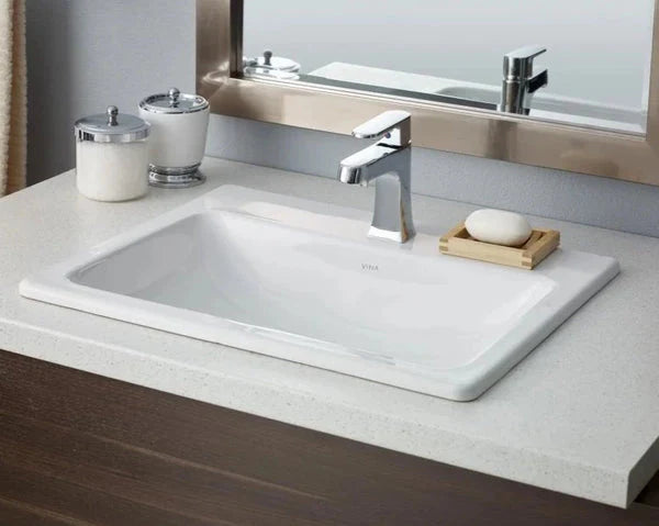 Cheviot 1187-WH-4 Manhattan Drop-In Sink 21 5/8" White 4" Drilling