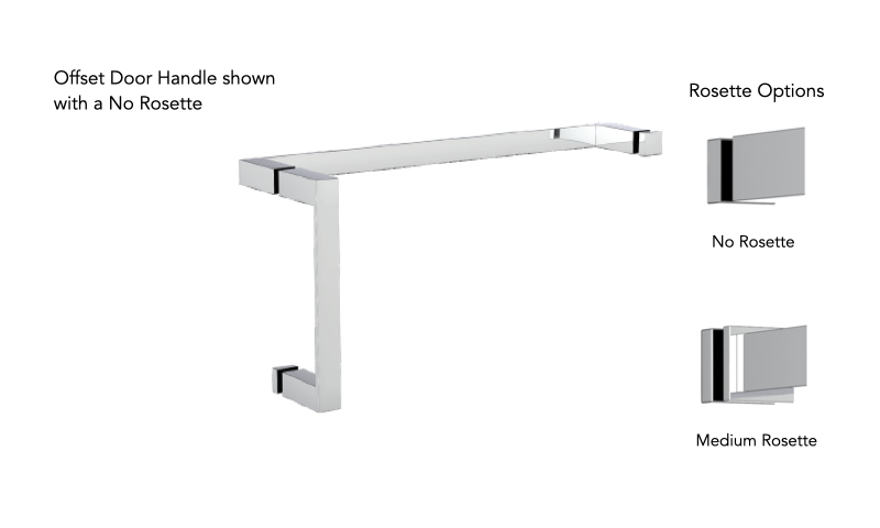 Neelnox GRN-OSD8X24-MR Grande 8X24 Shower Door Handle Medium Rosette - Parent