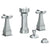 Watermark 125-4-BG5 Chelsea 4 Hole Bidet Set