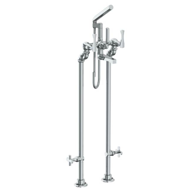Watermark 125-8.3STP-BG4 Chelsea Floor Standing Bath Set W/ Hand Shower & Shut-Off Valves