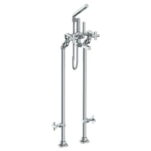 Watermark 125-8.3STP-BG5 Chelsea Floor Standing Bath Set W/ Hand Shower & Shut-Off Valves